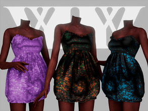Sims 4 — Color Explosion Collection - DRESS by Viy_Sims — Color Explosion Collection Outifit New Mesh 10 Colors