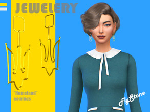 Sims 4 — "Homeland" earrings by FlyStone — From my heart to your. Coat of arms of Ukraine - one of the three