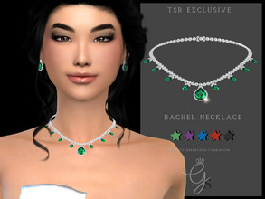 Sims 4 — Rachel Necklace by Glitterberryfly — A gorgeous emerald necklace