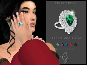 Sims 4 — Rachel Middle Ring by Glitterberryfly — A middle ring with matching swatches of the Rachel earrings