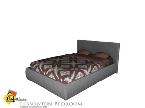Sims 4 — Gibsonton Bed by Onyxium — Onyxium@TSR Design Workshop Bedroom Collection | Belong To The 2022 Year