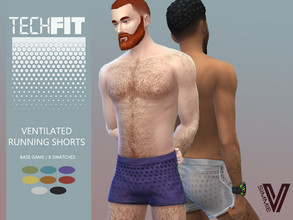 Sims 4 — TechFit Running Shorts by SimmieV — A fresh new concept to keep you cool during your workout. These shorts