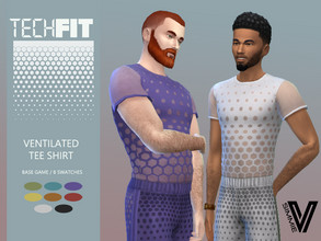 Sims 4 — TechFit Tee Shirt by SimmieV — When style and function come together, you have TechFit. This tee features a