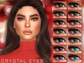 Sims 4 — [Patreon] Crystal Eyes N85 by MagicHand — Crystal eyes for males and females in 15 colors - HQ Compatible.