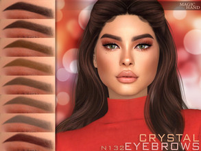 Sims 4 — [Patreon] Crystal Eyebrows N132 by MagicHand — Hard angled eyebrows in 13 colors - HQ Compatible. Preview - CAS