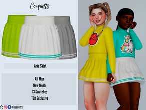 Sims 4 — Aria Skirt by couquett — Cute skirt for your kids avaible in 13 Swatches also here is HQ mod compatible this