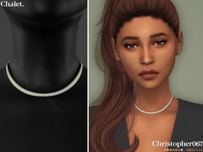Sims 4 — Chalet Necklace by christopher0672 — This is a simple single-strand necklace made of emerald-cut diamonds. I