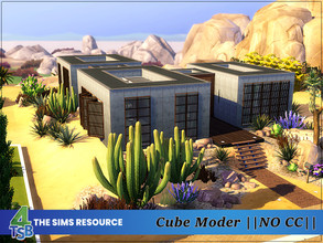 Sims 4 — Cube Moder by Bozena — The house is located in the Acquisition Butte. - Oasis Springs. Lot: 40 x 30 Value: $ 137