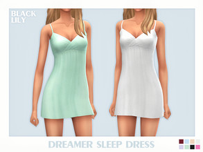 Sims 4 — Dreamer Sleep Dress by Black_Lily — YA/A/Teen 8 Swatches New item