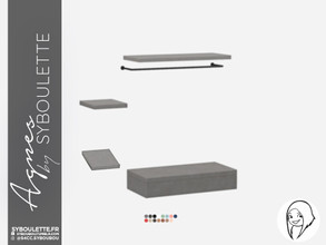 Sims 4 — Agnes - Closet shoes shelf by Syboubou — This modular closet comes in multiple colors and has multiple pieces to