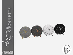 Sims 4 — Agnes - Alarm clock by Syboubou — Decor alarm clock with 4 concrete swatches
