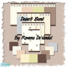 Sims 2 — Desert Sand Walls and Floors by Rowena DeVandal — Inspired by the shifting sands of the desert, this set brings
