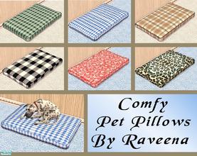 Sims 2 — Comfy Pet Pillows by Raveena — A comfy pet pillow in a variety of colors for your cat or dog.