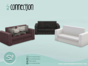 Sims 4 — Connection Loveseat by SIMcredible! — This loveseat is large on its back because its design was made to place 2