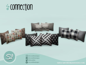 Sims 4 — Connection cushions by SIMcredible! — by SIMcredibledesigns.com available at TSR 7 colors variations