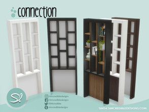 Sims 4 — Connection Shelf by SIMcredible! — by SIMcredibledesigns.com available at TSR 5 colors variations 