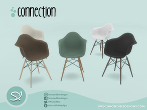 Sims 4 — Connection chair by SIMcredible! — It was cloned from a regular chair, so it acts like a chair, not a bar stool.
