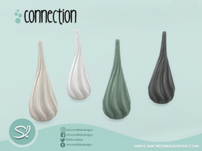 Sims 4 — Connection vase tall by SIMcredible! — by SIMcredibledesigns.com available at TSR 4 colors variations