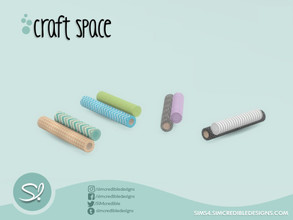 Sims 4 — Craft Space 2 Rolls by SIMcredible! — by SIMcredibledesigns.com available at TSR 4 colors variations