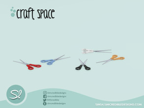 Sims 4 — Craft Space Scissors by SIMcredible! — by SIMcredibledesigns.com available at TSR 5 colors variations