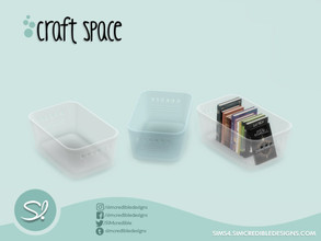 Sims 4 — Craft Space Plastic box by SIMcredible! — by SIMcredibledesigns.com available at TSR 2 colors variations
