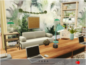 Sims 4 — Yara office by melapples — a bright home office for working, studying or reading. please enjoy! 7x5 $ 10903