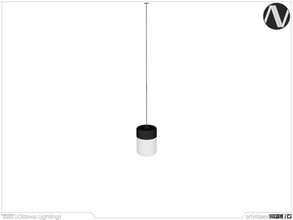 Sims 4 — Ottawa Ceiling Lamp With Half Glass Medium by ArtVitalex — Lighting Collection | All rights reserved | Belong to