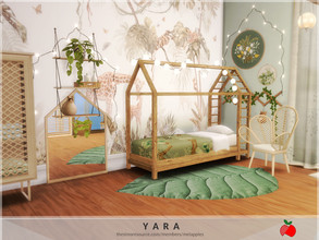 Sims 4 — Yara bedroom 2 by melapples — a relaxing single bed bedroom for a child or a teen. please enjoy! 6x5 $ 7449