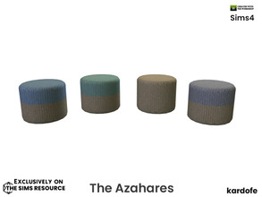 Sims 4 — kardofe_The Azahares_Puf by kardofe — Esparto grass pouf, in four colour options