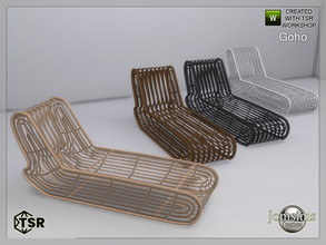 Sims 4 — Goho garden lounge chair by jomsims — Goho garden lounge chair