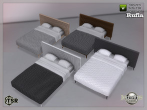 Sims 4 — Rufia bedroom bed by jomsims — Rufia bedroom bed
