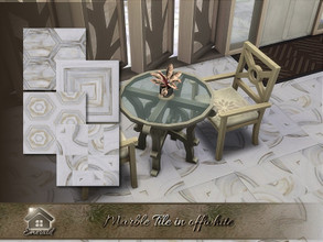 Sims 4 — Marble Tile in offwhite by Emerald — Marble tile are extremely durable, stain resistant, and easy to