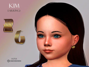 Sims 4 — Kim Earrings Toddler by Suzue — -New Mesh (Suzue) -10 Swatches -For Female (Toddler) -HQ Compatible