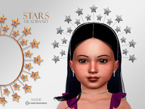 Sims 4 — Stars Headband Toddler by Suzue — -New Mesh (Suzue) -8 Swatches -For Female and Male (Toddler) -Hat Category -HQ