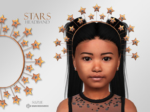 Sims 4 — Stars Headband Child by Suzue — -New Mesh (Suzue) -8 Swatches -For Female and Male (Child) -Hat Category -HQ