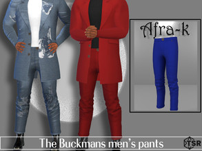 Sims 4 — The Buckmans men's pants by akaysims — Couple set matching low rise pants for men. Comes in 20 colors