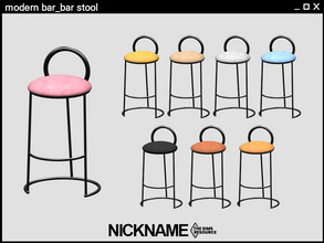 Sims 4 — modern bar_bar stool by NICKNAME_sims4 — 8 package files. -modern bar_bar -modern bar_bar stool -modern