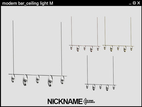 Sims 4 — modern bar_ceiling light M by NICKNAME_sims4 — 8 package files. -modern bar_bar -modern bar_bar stool -modern