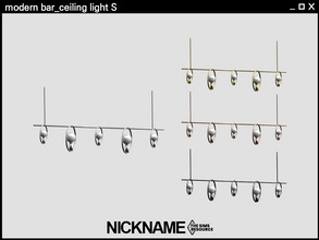 Sims 4 — modern bar_ceiling light S by NICKNAME_sims4 — 8 package files. -modern bar_bar -modern bar_bar stool -modern