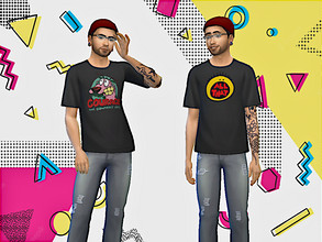 Sims 4 — Nostalgic T-Shirts - Male  by simsloverxyz — 90s & early 2000s nostalgia t-shirts