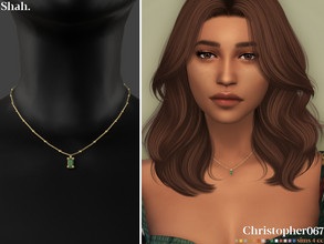 Sims 4 — Shah Necklace by christopher0672 — This is a darling short satellite chain necklace with a small dangling