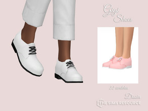 Sims 4 — Gigi Shoes by Dissia — Oxford type shoes with tied laces Available in 22 swatches