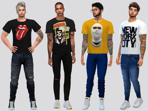 Sims 4 — MENS Tee Shirts by McLayneSims — TSR EXCLUSIVE Standalone item 8 Swatches MESH by Me NO RECOLORING Please don't
