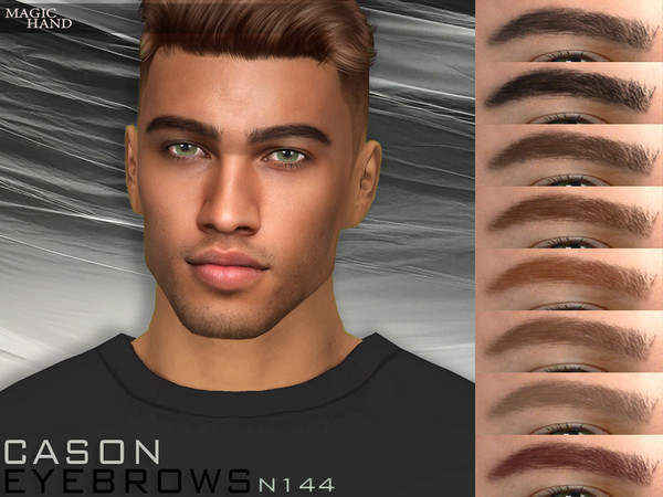 Sims 4 — Cason Eyebrows N144 by MagicHand — Shaped eyebrows in 13 colors - HQ Compatible. Preview - CAS thumbnail