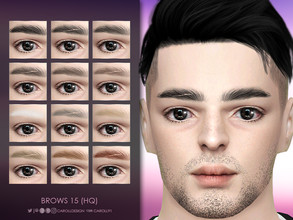 Sims 4 — Brows 15 (HQ)  by Caroll912 — A 24-swatch bushy eyebrows in in different tones of black, brown, red , grey,