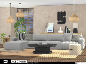 Sims 4 — Alectoris Living Room - Part I by wondymoon — Alectoris living room part I. Modern sectional seatings; living