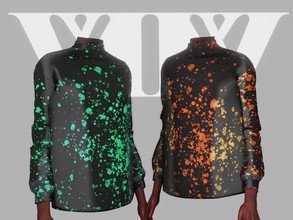 Sims 4 — Color Explosion Collection - TOP Male by Viy_Sims — New Mesh 8 Colors Compatible with HQ mode Low Poly Custom