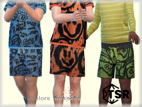 Sims 4 — Short Gamer  by bukovka — Toddler shorts, boys only. Installed stand-alone, suitable for the base game, 3 color