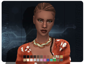 Sims 4 — [SIMFUSION] Melody Braids by SimFusion — Works with all hats Cute CAS Thumbnail All LODS Please enjoy <3