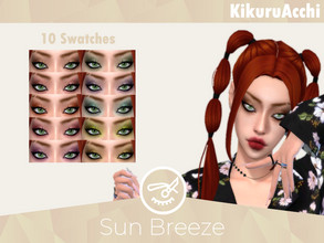 Sims 4 — Sun Breeze Eyeshadow by siyahanime — - It is suitable for Female. ( Teen to elder ) - 10 swatches - Custom